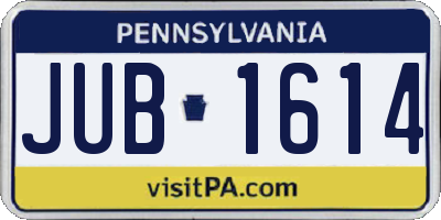 PA license plate JUB1614