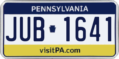 PA license plate JUB1641