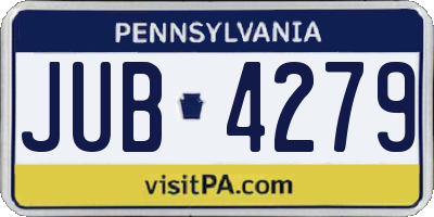 PA license plate JUB4279