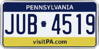 PA license plate JUB4519