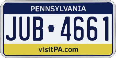 PA license plate JUB4661