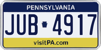 PA license plate JUB4917