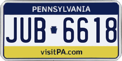 PA license plate JUB6618