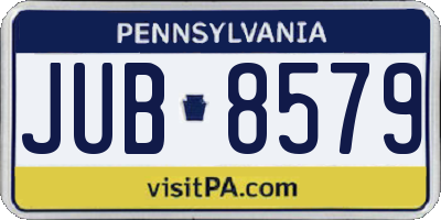 PA license plate JUB8579