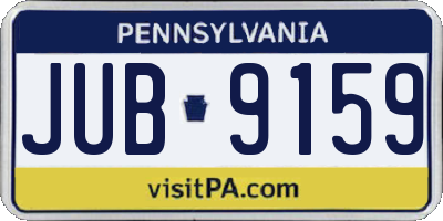 PA license plate JUB9159