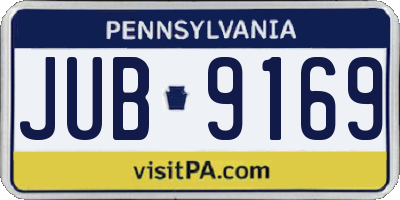PA license plate JUB9169