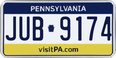 PA license plate JUB9174