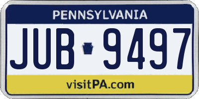 PA license plate JUB9497