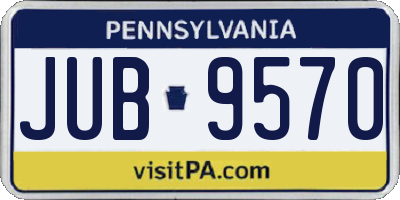 PA license plate JUB9570