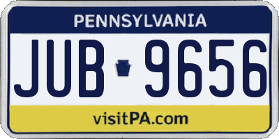 PA license plate JUB9656