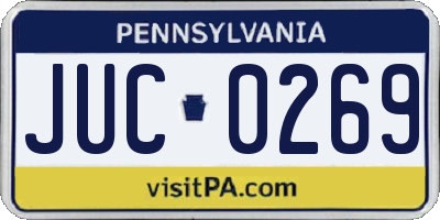 PA license plate JUC0269