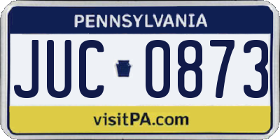PA license plate JUC0873