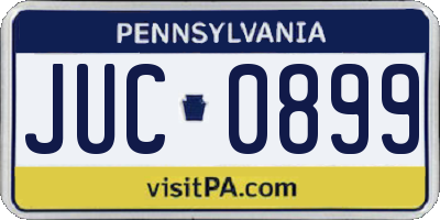 PA license plate JUC0899