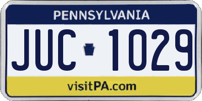 PA license plate JUC1029