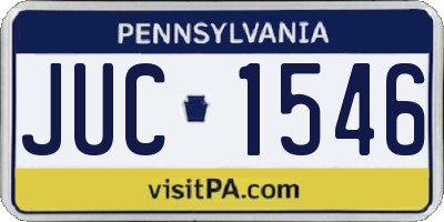 PA license plate JUC1546