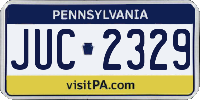 PA license plate JUC2329