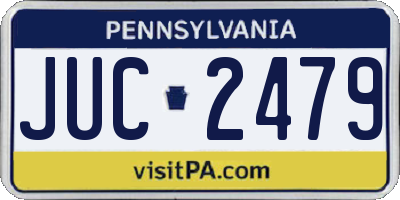 PA license plate JUC2479