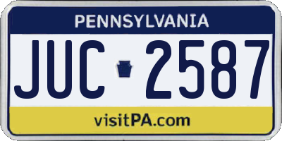 PA license plate JUC2587