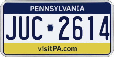 PA license plate JUC2614