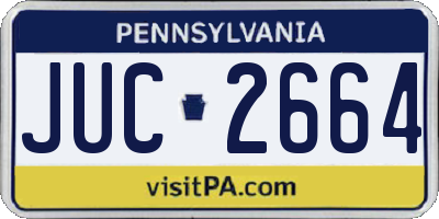 PA license plate JUC2664