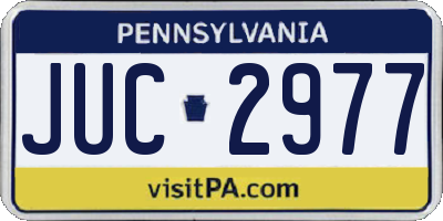 PA license plate JUC2977