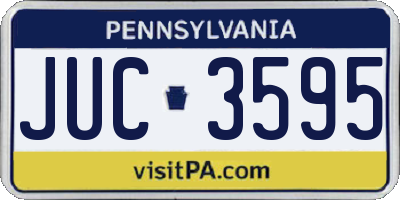 PA license plate JUC3595