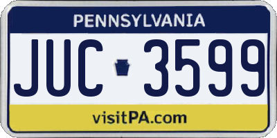 PA license plate JUC3599
