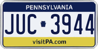PA license plate JUC3944