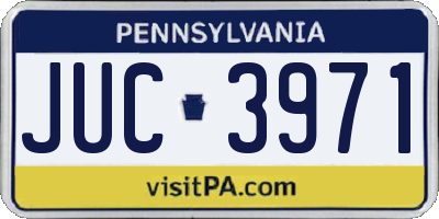 PA license plate JUC3971