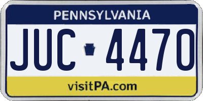 PA license plate JUC4470