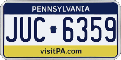 PA license plate JUC6359