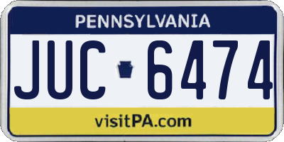 PA license plate JUC6474