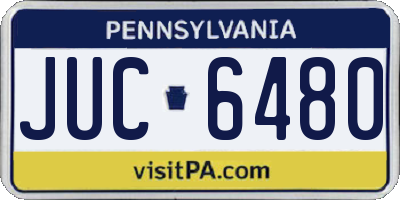 PA license plate JUC6480