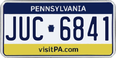 PA license plate JUC6841