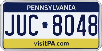 PA license plate JUC8048