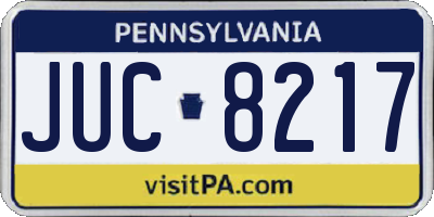 PA license plate JUC8217