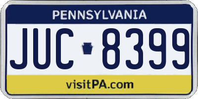 PA license plate JUC8399