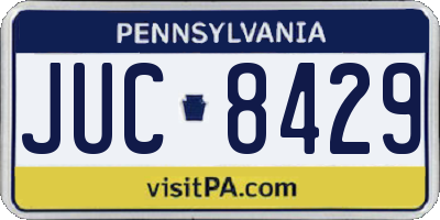 PA license plate JUC8429