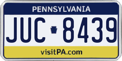 PA license plate JUC8439
