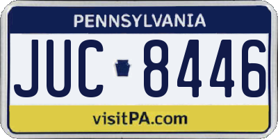 PA license plate JUC8446