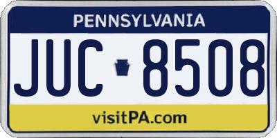PA license plate JUC8508