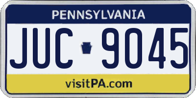 PA license plate JUC9045