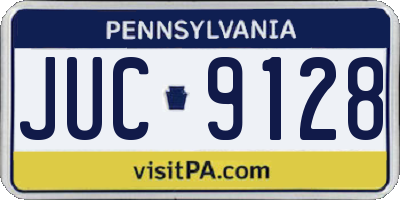 PA license plate JUC9128