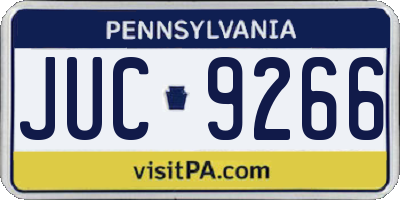 PA license plate JUC9266
