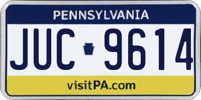 PA license plate JUC9614