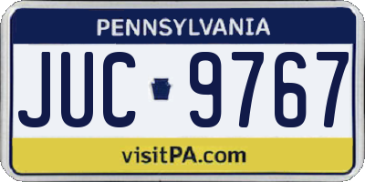 PA license plate JUC9767