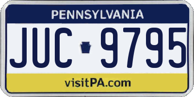 PA license plate JUC9795
