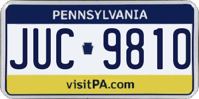 PA license plate JUC9810