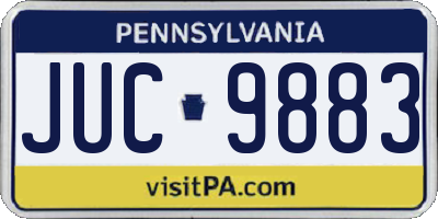 PA license plate JUC9883
