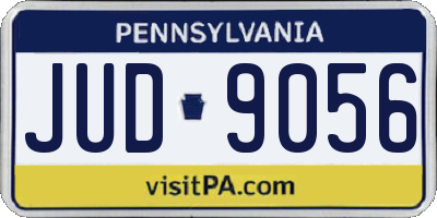 PA license plate JUD9056